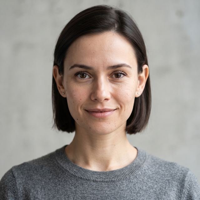 Synthetic fictional profile portrait