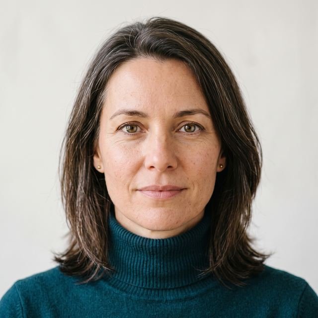 Synthetic fictional profile portrait