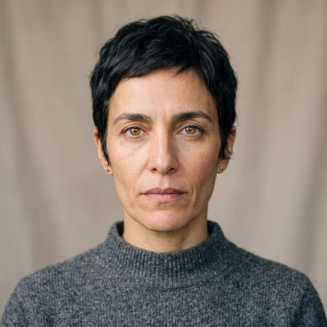 Synthetic fictional profile portrait