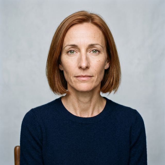 Synthetic fictional profile portrait