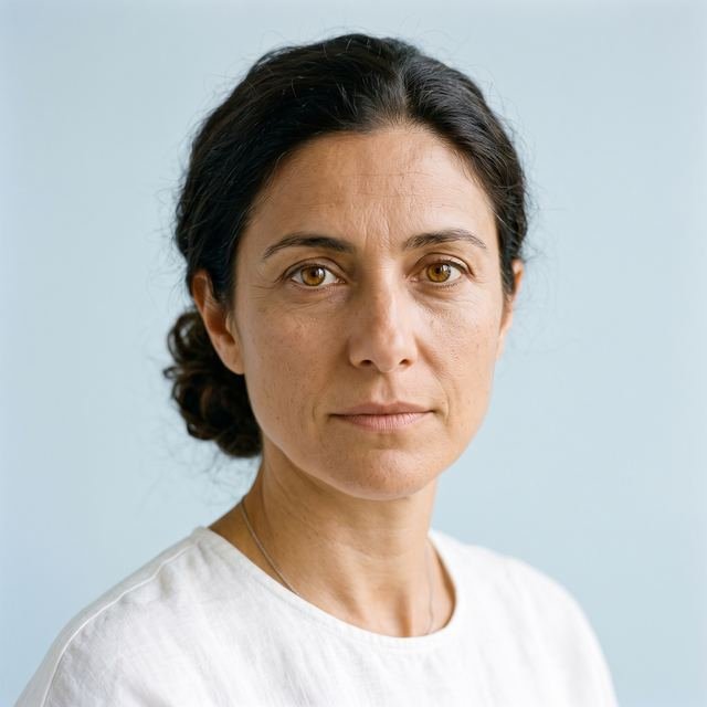 Synthetic fictional profile portrait