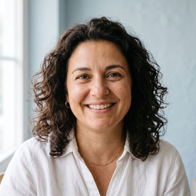 Synthetic fictional profile portrait