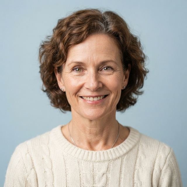 Synthetic fictional profile portrait