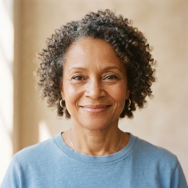 Synthetic fictional profile portrait