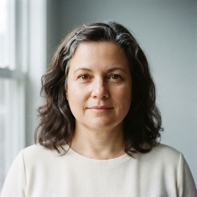 Synthetic fictional profile portrait